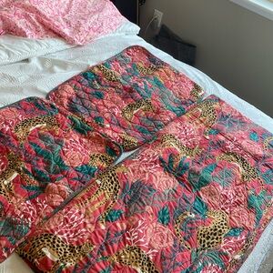 Queen size reversible juicy couture quilt and pillow shams